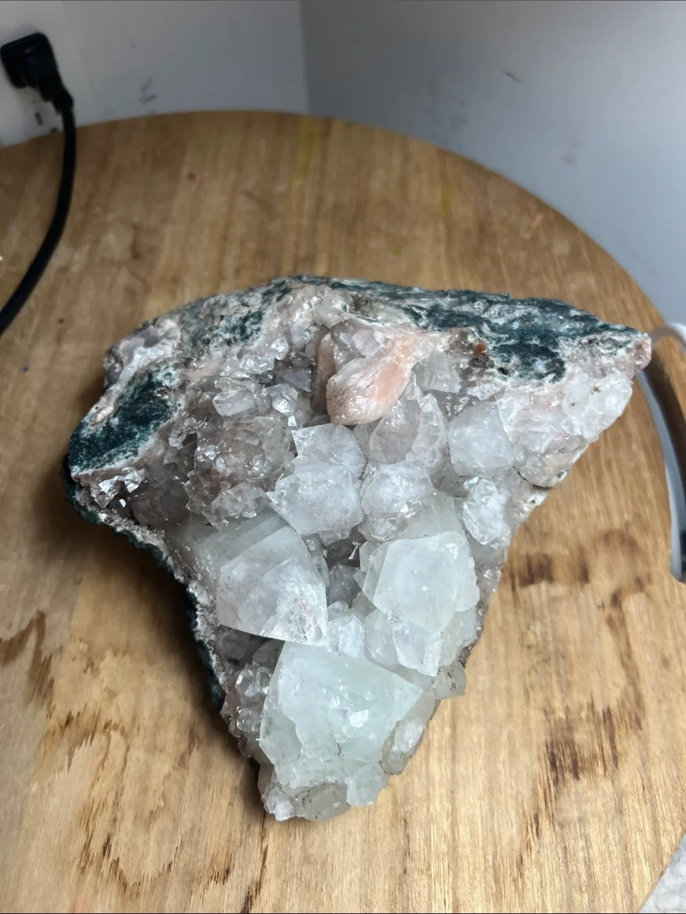 Statement Apophyllite Crystal multicolored w Stillbite inclusions & more 2578g - Picture 13 of 17